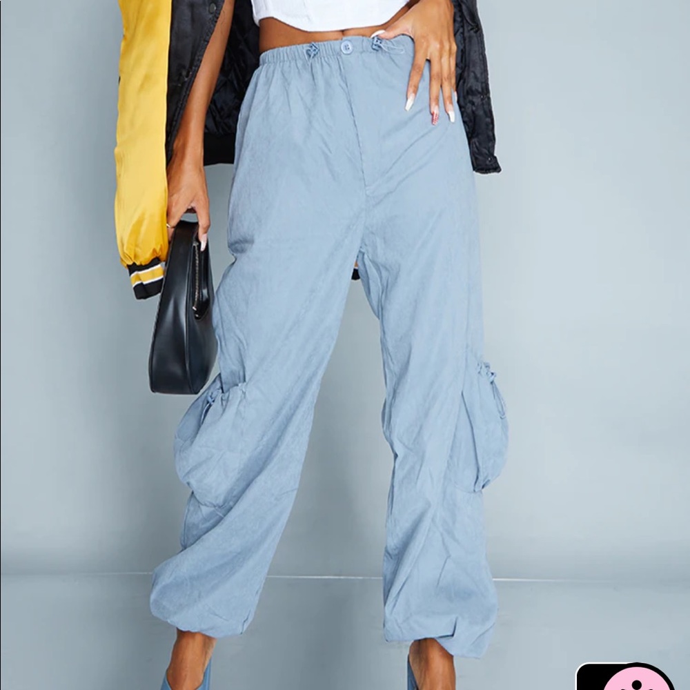 Light Blue cargo jogger pants